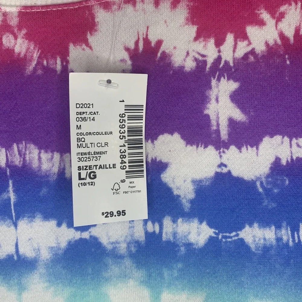 The Children’s Place Girls Tie Dye Sweatshirt Size 10/12 Large NWT Crewneck